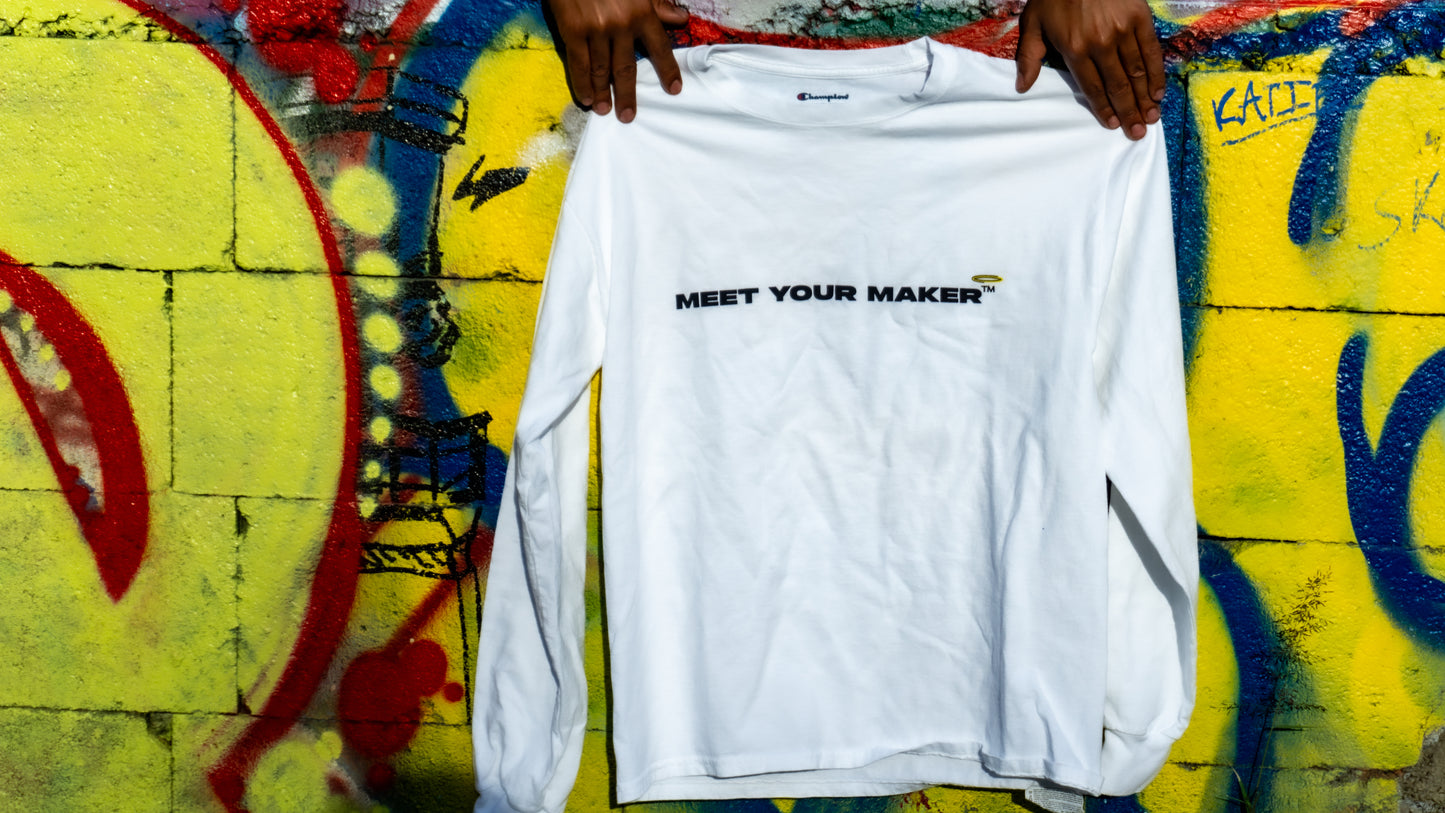 TRADEMARK MEETYOURMAKER LONGSLEEVE WHITE